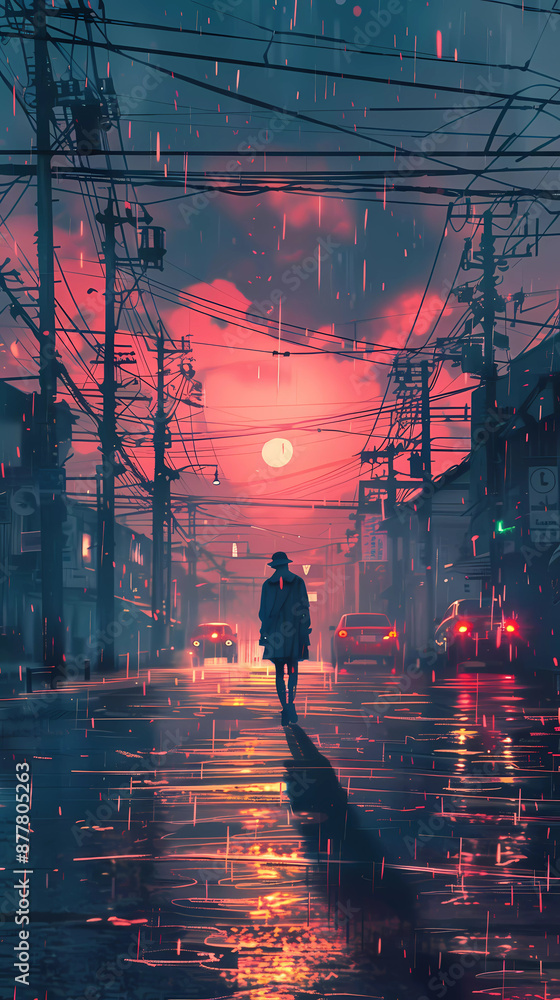 Generative AI Lo-Fi music picture short reels size 9:16 Generative AI Lo-Fi music picture short reels size 9:16