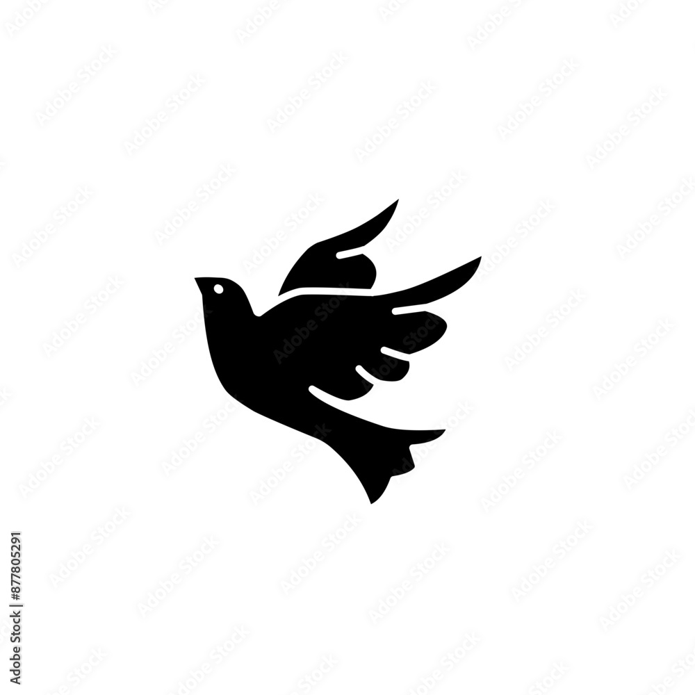 Obraz premium Bird dove silhouette