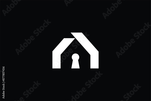 letter CN key hole lock security logo  home security, real estate auction, Realty and real estate agency Vector
 