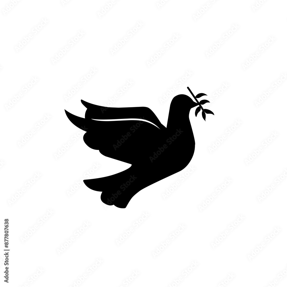 Fototapeta premium pigeon silhouette icon