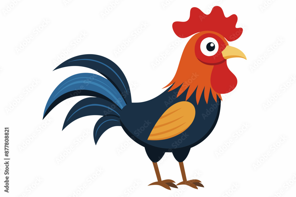 Rooster icon silhouette vector art illustration Rooster icon silhouette vector art illustration