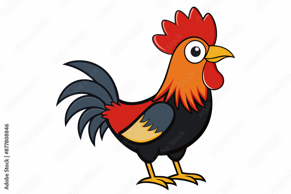 Rooster icon silhouette vector art illustration Rooster icon silhouette vector art illustration
