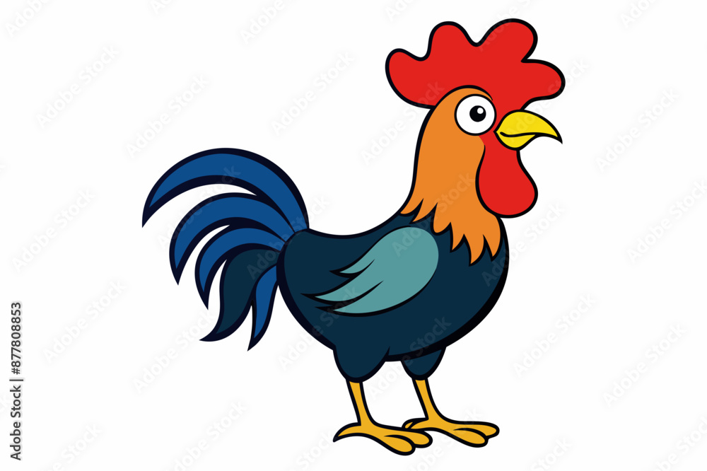 Rooster icon silhouette vector art illustration Rooster icon silhouette vector art illustration