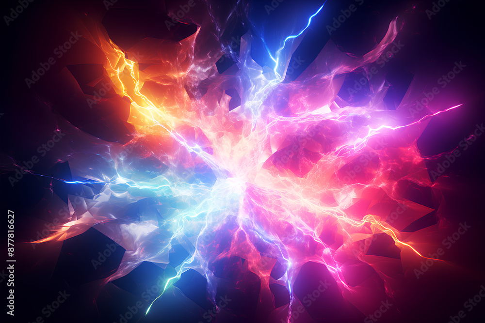 Obraz premium beautiful rainbow color lightning