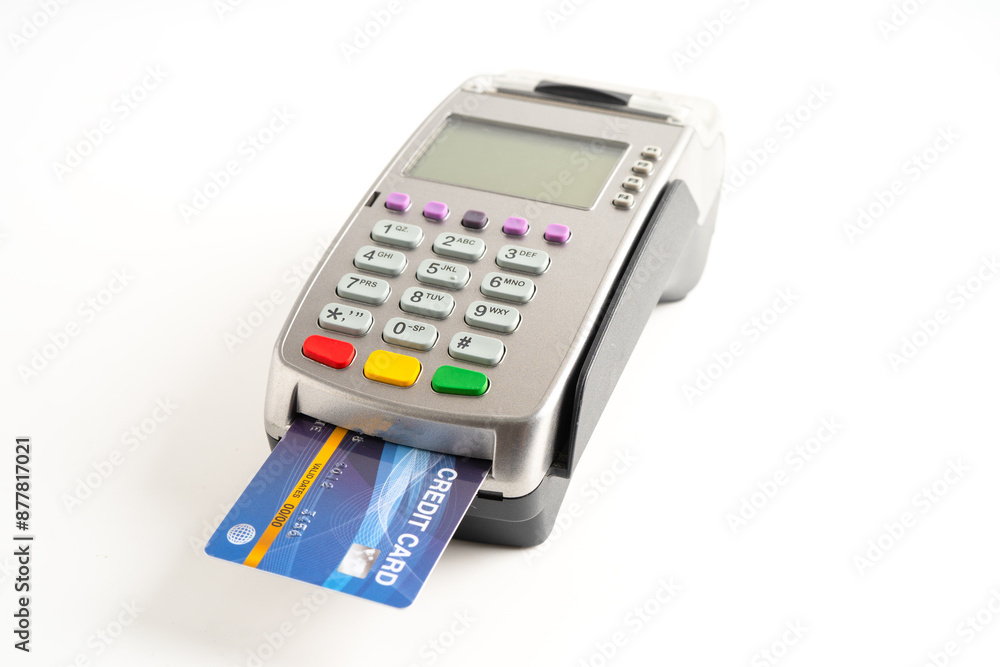 POS terminal for payment, finance and shopping, business and technology. POS terminal for payment, finance and shopping, business and technology.