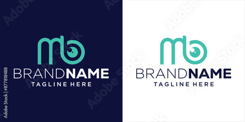 Creative Letter MB Lens Logo, Design Inspiration, Illustration, Vector