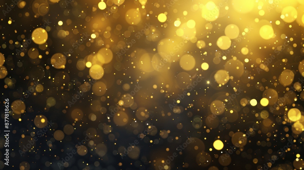 An enchanting background of golden glitter and bokeh lights, perfect for festive and celebratory themes. An enchanting background of golden glitter and bokeh lights, perfect for festive and celebratory themes.
