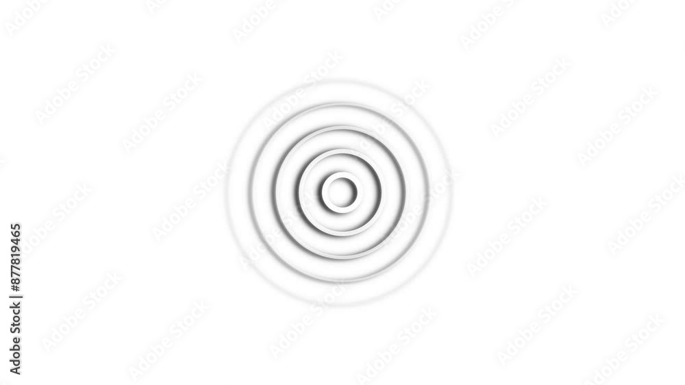 Abstract Radio wave pulse animation, alpha channel, on white background. Abstract Radio wave pulse animation, alpha channel, on white background.