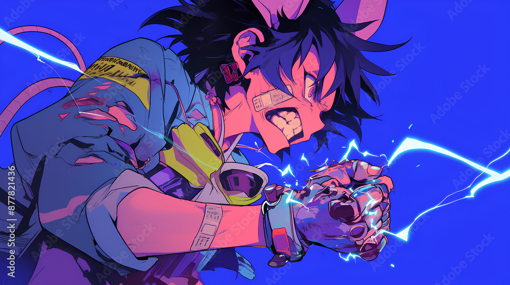 Rat man with electric powers Rat man with electric powers
