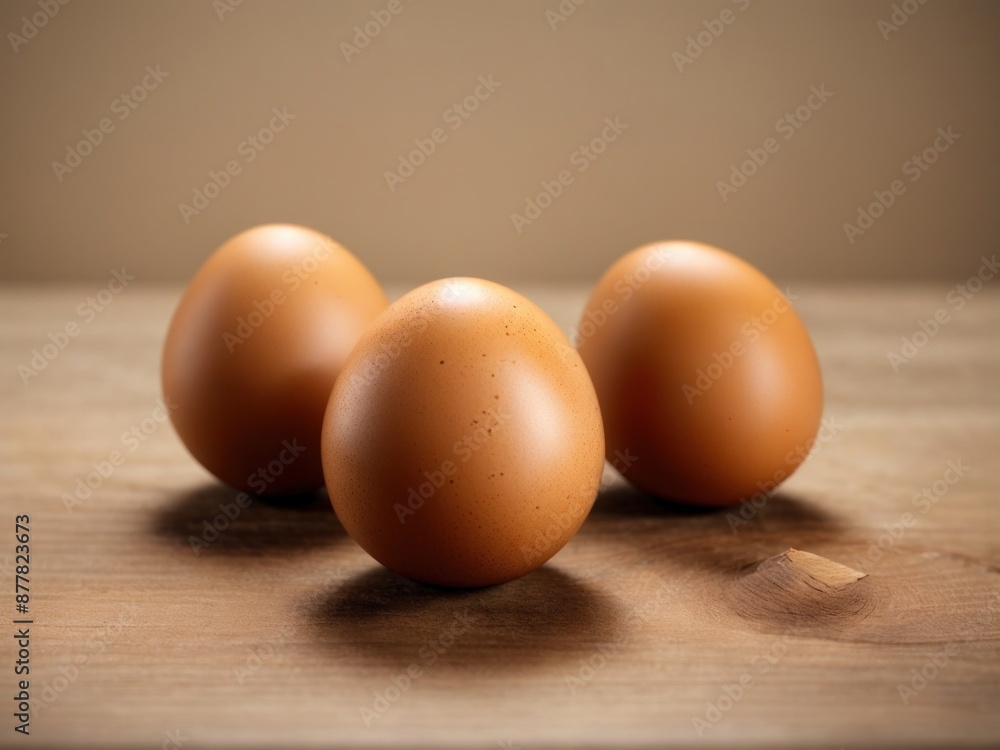 3 brown eggs isolated on white background 3 brown eggs isolated on white background