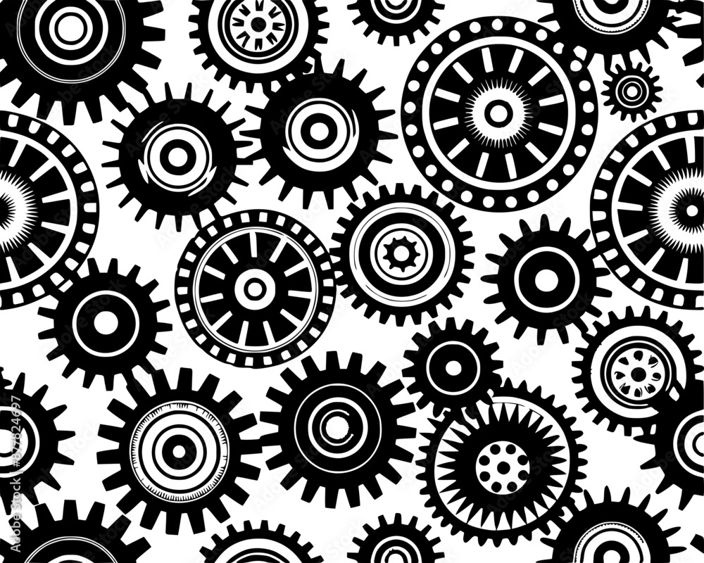 gear seamless pattern gear seamless pattern