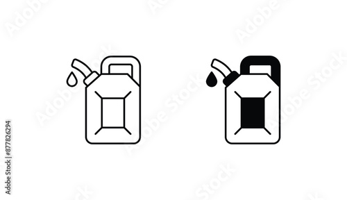 jerrycan icon design with white background stock illustration