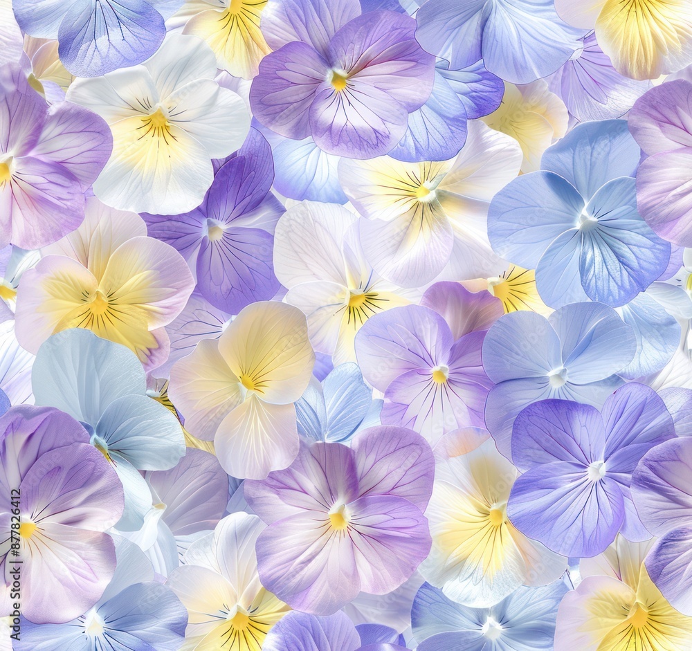 A seamless pattern of flower petals on a white background (72) A seamless pattern of flower petals on a white background (72)