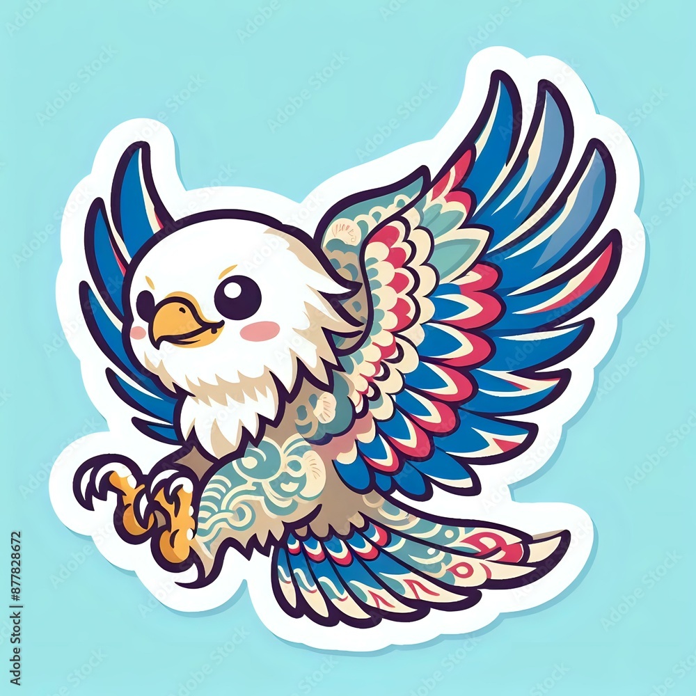 Fototapeta premium Cute animals sticker