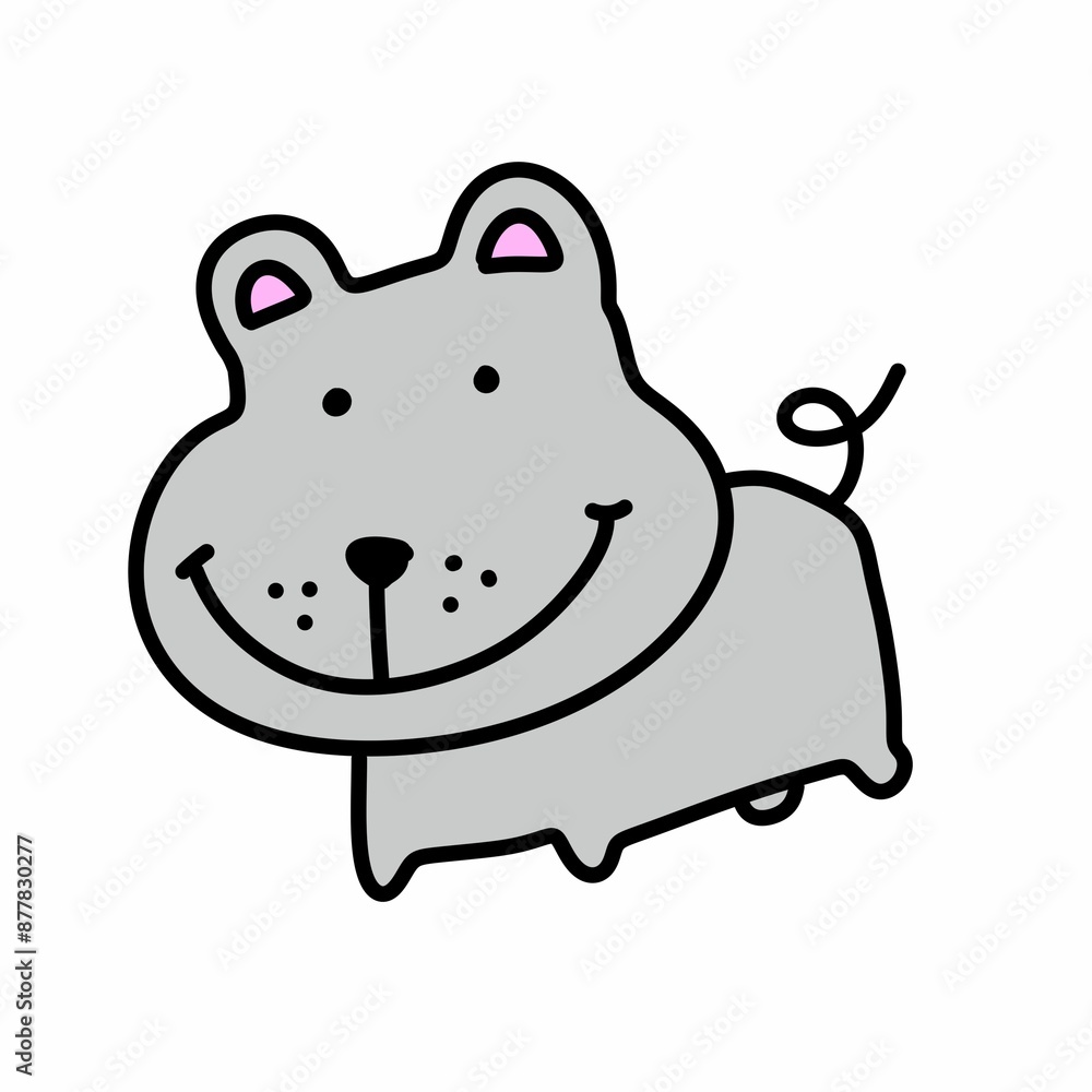 cute little dog character icon cute little dog character icon