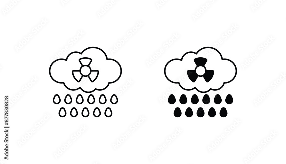 acid rain icon design with white background stock illustration acid rain icon design with white background stock illustration