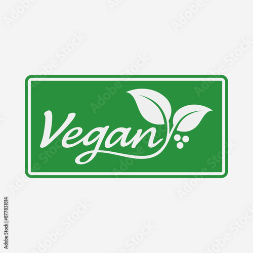 Vegan vector icon. Organic, bio, eco symbol. Vegan, no meat, lactose free, healthy, fresh and nonviolent food.