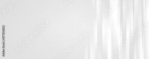 Grey gradient lines background. Abstract silver stripes wallpaper. Abstract gray tech backdrop. Vertical gris texture for graphic design, poster, banner, flyer, brochure, presentation, leaflet. Vector