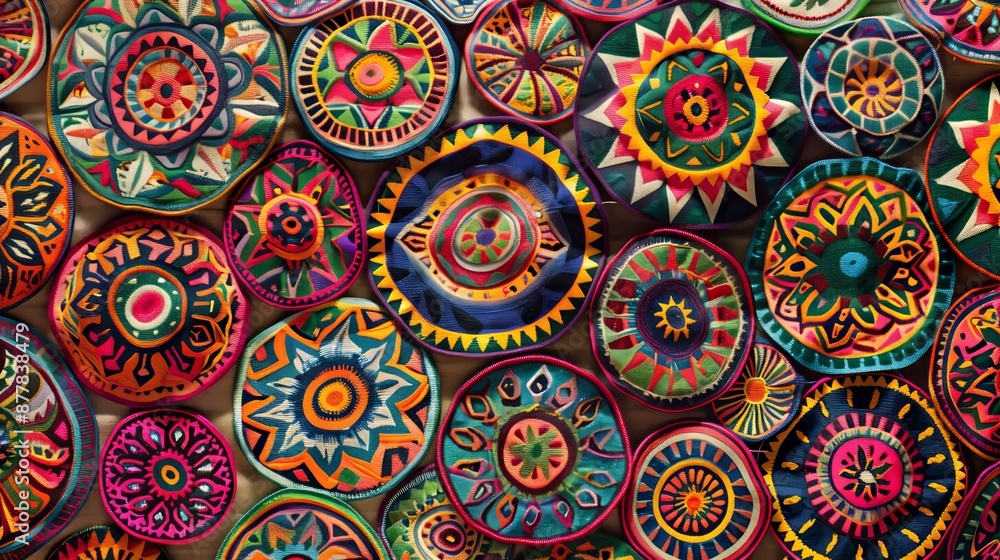 Circular motifs in traditional textiles symbolize unity, eternity, and community, reflecting cultural values. Circular motifs in traditional textiles symbolize unity, eternity, and community, reflecting cultural values.