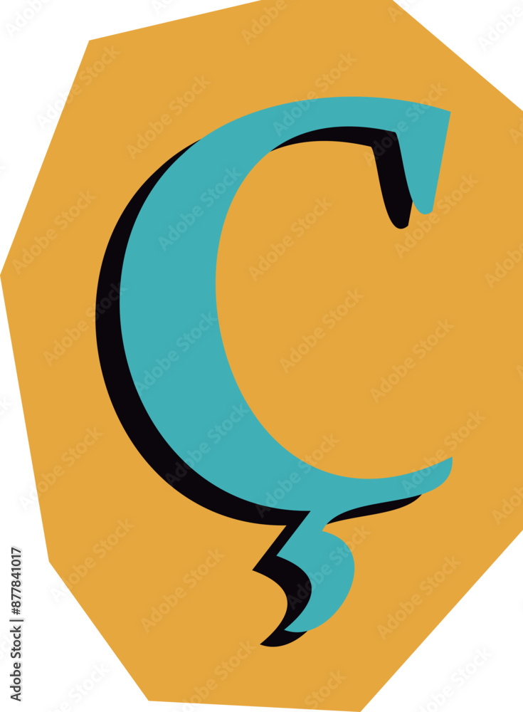 Obraz premium Letter Collage Element SVG