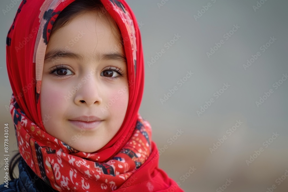 Portrait of a Young Girl in a Red Scarf Portrait of a Young Girl in a Red Scarf