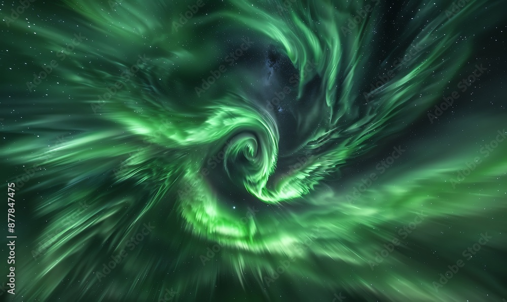 Swirling Green Aurora Borealis Swirling Green Aurora Borealis