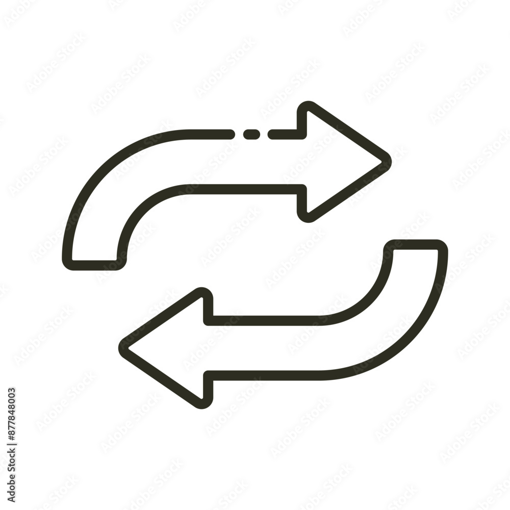 Change outline icon. Arrow reload switch vector icon illustration image Change outline icon. Arrow reload switch vector icon illustration image