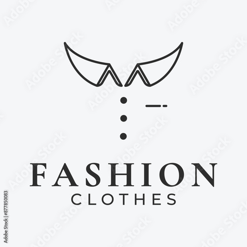 fashion custom tailor logo design icon illustration
