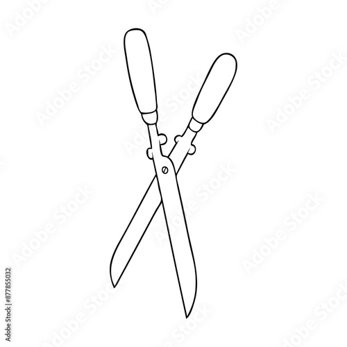 shears line vector illustration