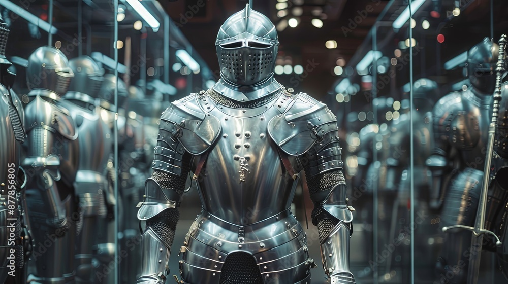 Medieval Knight Armor Display in a Museum Medieval Knight Armor Display in a Museum