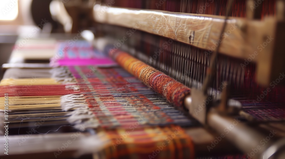 The rhythmic loom creates a vibrant tapestry, echoing through the workshop and bringing heritage to life.