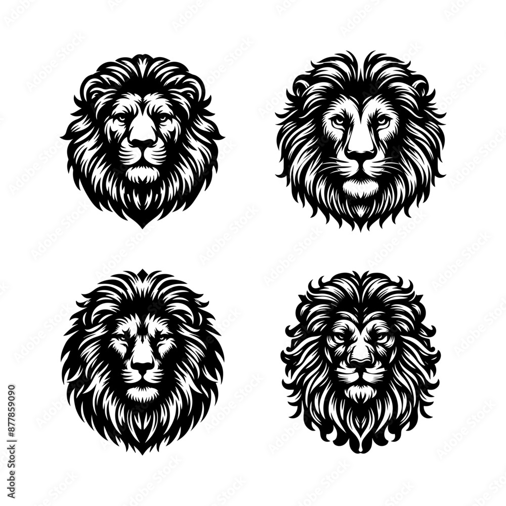 Lion head face design Lion head face design