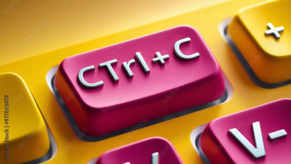 keyboard keys Ctrl C and Ctrl V, copy and paste the key shortcuts on ...