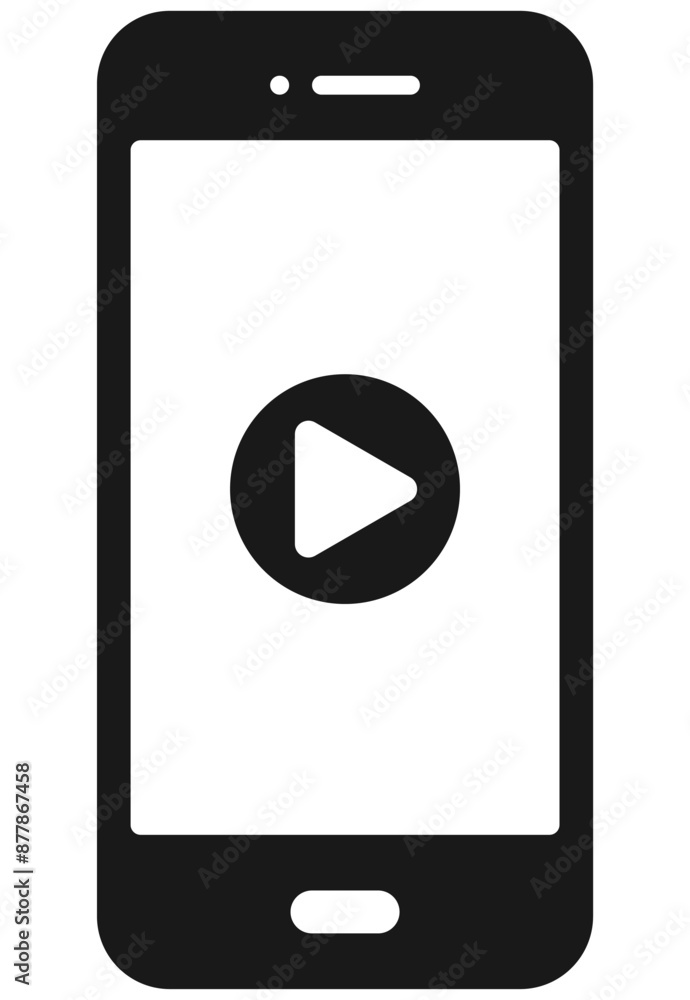 Smartphone flat design isolated on white background. Smartphone flat design isolated on white background.