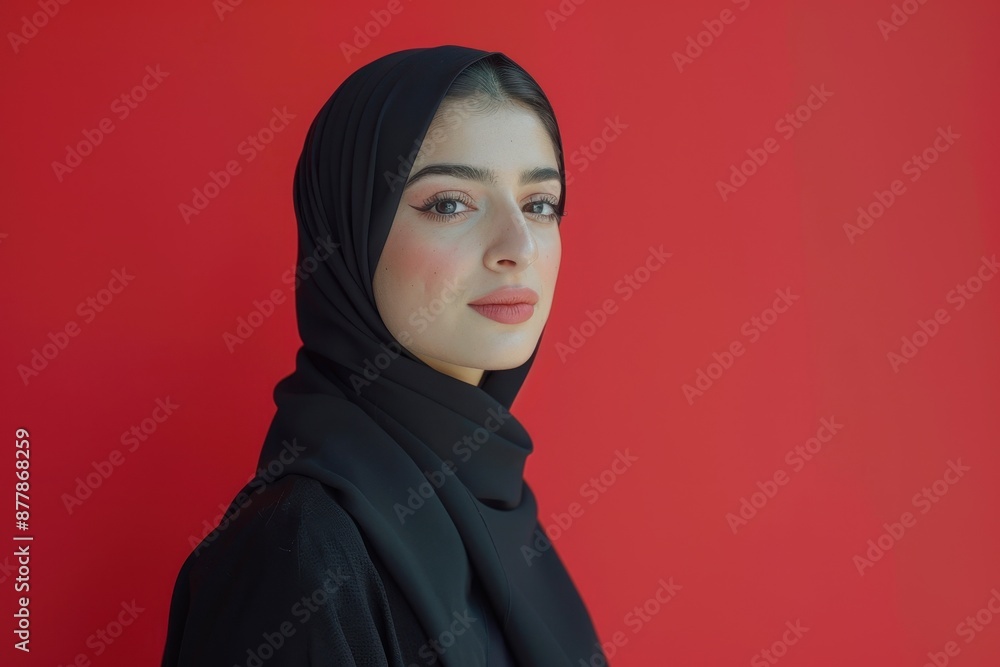 Portrait of a Young Woman in a Black Hijab Portrait of a Young Woman in a Black Hijab