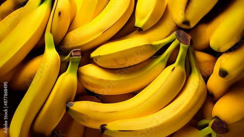 Close up of ripe yellow bananas