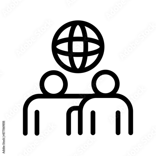 5 social science line icon illustration vector graphic