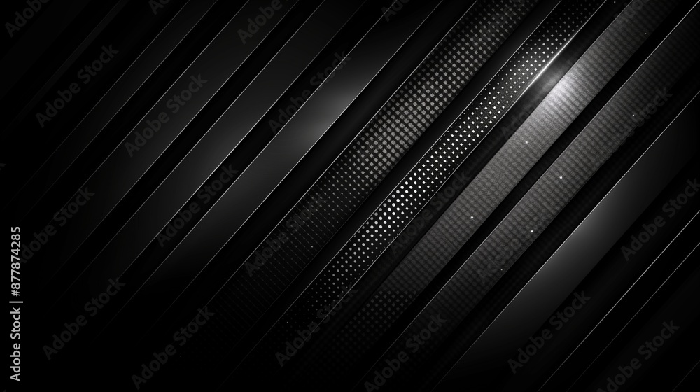 Obraz premium Chic modern wallpaper featuring linear patterns and subtle lighting, minimalist background perfect for copy space text