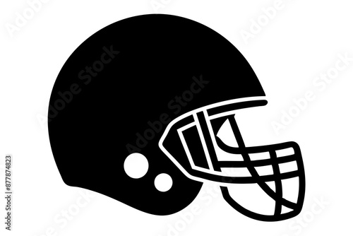 American Football Helmet Silhouette Vector, football helmet flat icon, Helmets black Clip art