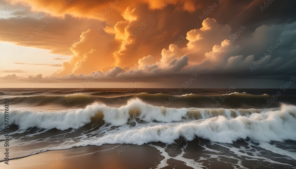 Fototapeta premium sunset over the sea