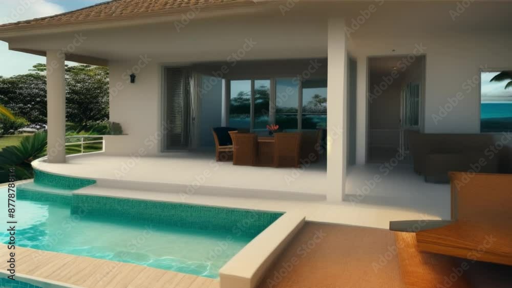 luxury swimming pool ,generative ai