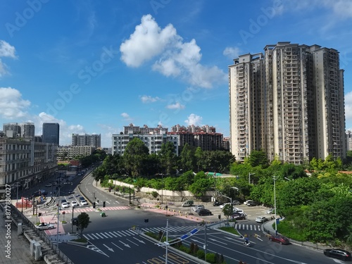 Fototapeta Naklejka Na Ścianę i Meble -  Morning at a small town city in Guangzhou, China