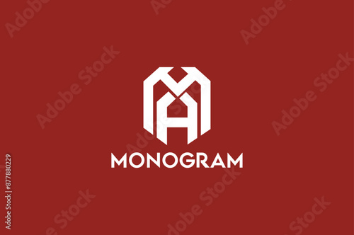 Creative , luxury, monogram, M A Latter logo design 