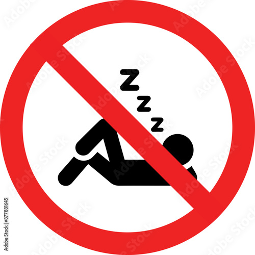 man stick icon : Do not sleep