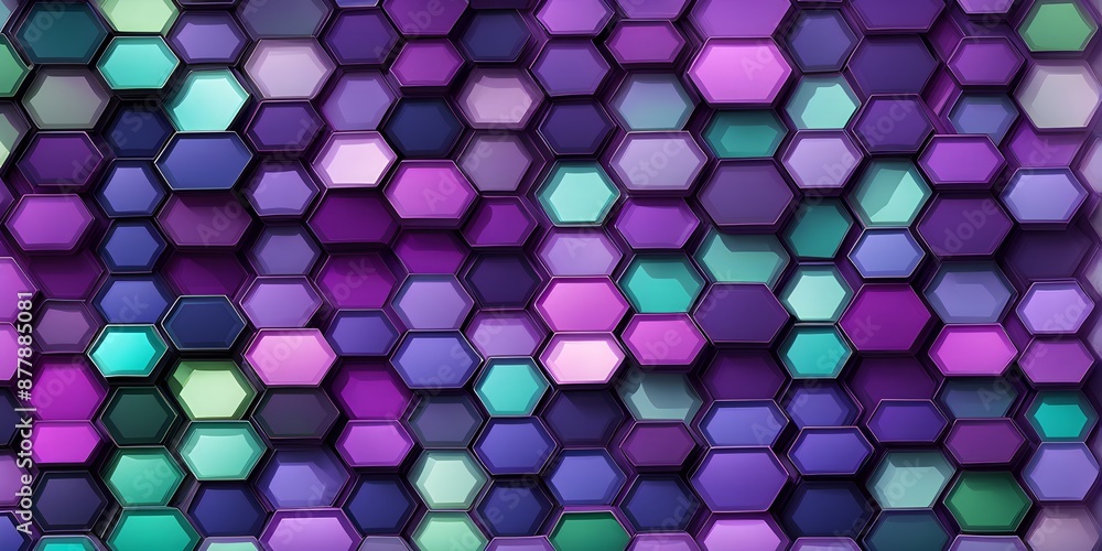 abstract composition of interlocking hexagons abstract composition of interlocking hexagons