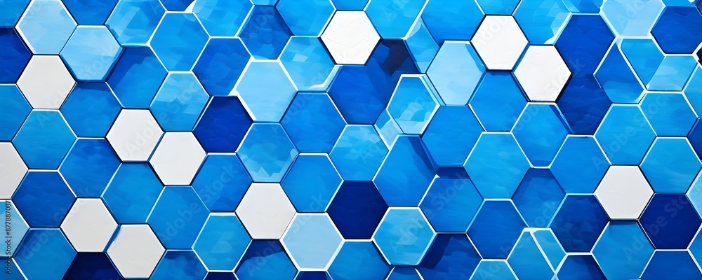 abstract composition of interlocking hexagons abstract composition of interlocking hexagons