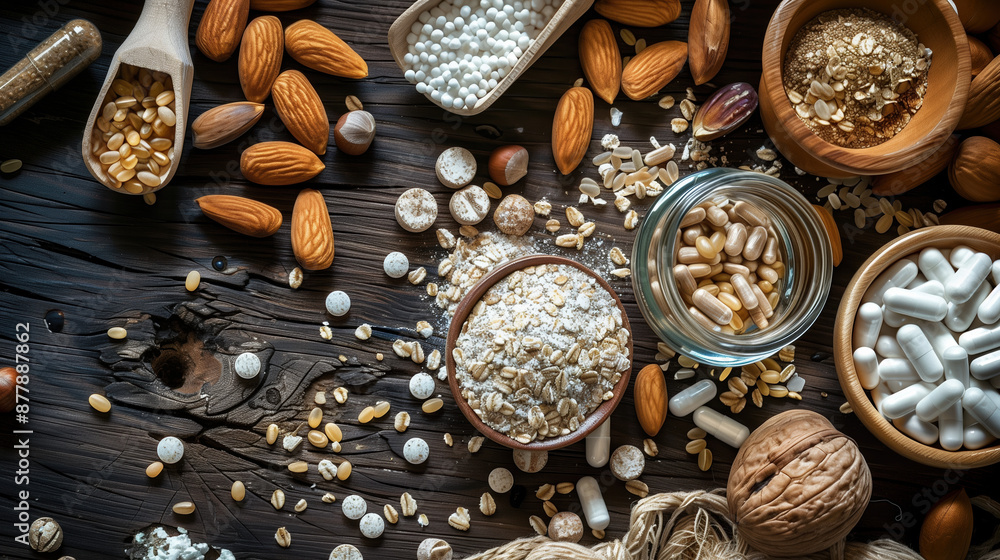 Whole Grain and Nut Diet with Vitamin B1 Tablets for Health Promotion Whole Grain and Nut Diet with Vitamin B1 Tablets for Health Promotion