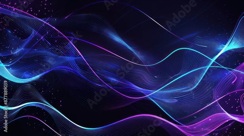 Abstract Digital Wave Pattern in Vibrant Hues