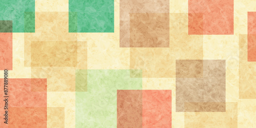 カラフル　和柄　四角　背景	