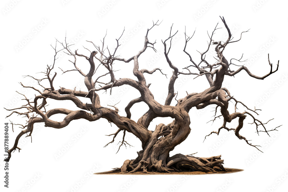 Dead tree illustration with transparent background in PNG style for design projects and visual creations Dead tree illustration with transparent background in PNG style for design projects and visual creations